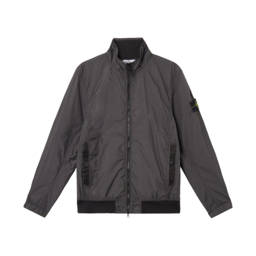 Stone Island 4100037 Crinkle Reps R-NY Wind-Resistant Jacket with Anti-Drop and Mesh Lining Charcoal Grey - 25SS