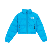 (W) The North Face Nuptse Short Jacket Acoustic Blue