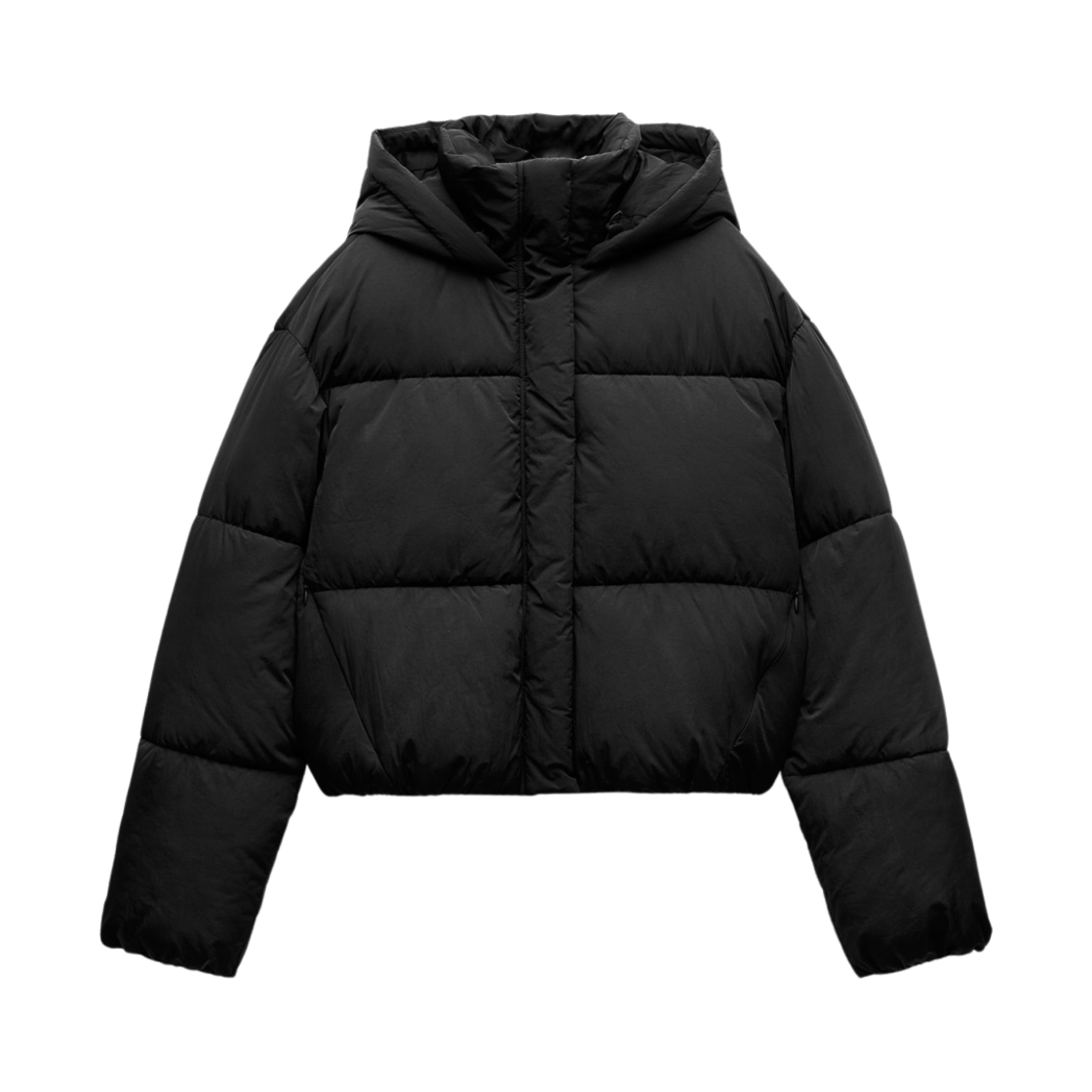 (W) 자라 워터 리펠런트 퍼퍼 아노락 블랙((W) Zara Water-Repellent Puffer Anorak Black) - 1