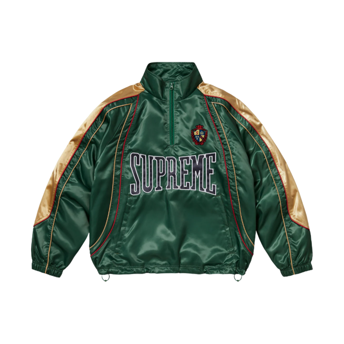 슈프림 사틴 파이핑 풀오버 그린 - 25SS(Supreme Satin Piping Pullover Green - 25SS)