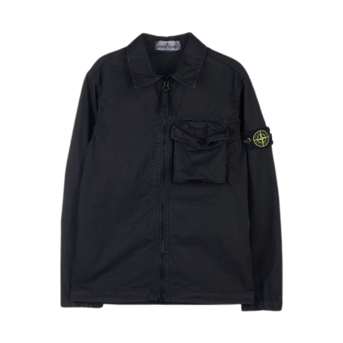 (키즈) 스톤 아일랜드 10510 와펜 패치 오버셔츠 블랙 - 22SS((Kids) Stone Island 10510 Wappen Patch Overshirt Black - 22SS) - 1