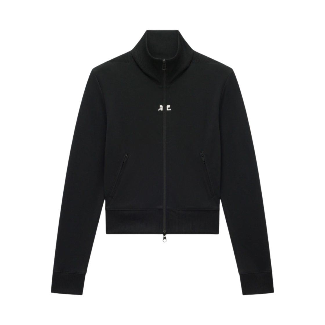 (W) 꾸레쥬 인터락 트랙수트 자켓 블랙((W) Courreges Interlock Tracksuit Jacket Black)