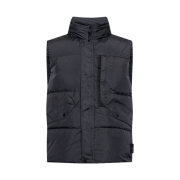 Stone Island G0423 Garment Dyed Crinkle Reps Recycled Nylon Down Vest Black - 23FW