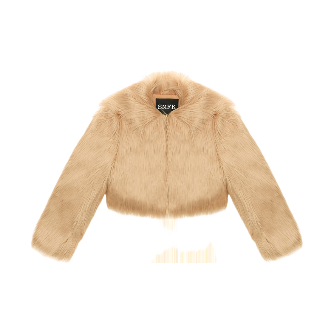 (W) 에스엠에프케이 와일드월드 포우 퍼 숏 자켓 위트((W) SMFK Wildworld Faux Fur Short Jacket Wheat)