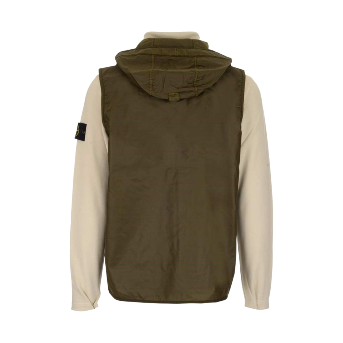 스톤 아일랜드 63352 코튼 플리스 + 무솔라 고마타 캔버스 스웨트셔츠 아이보리 - 21SS(Stone Island 63352 Cotton Fleece + Mussola Gommata Canvas Sweatshirt Ivory - 21SS) - 2