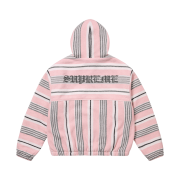 Supreme Woven Stripe Hooded Jacket Pink - 25SS