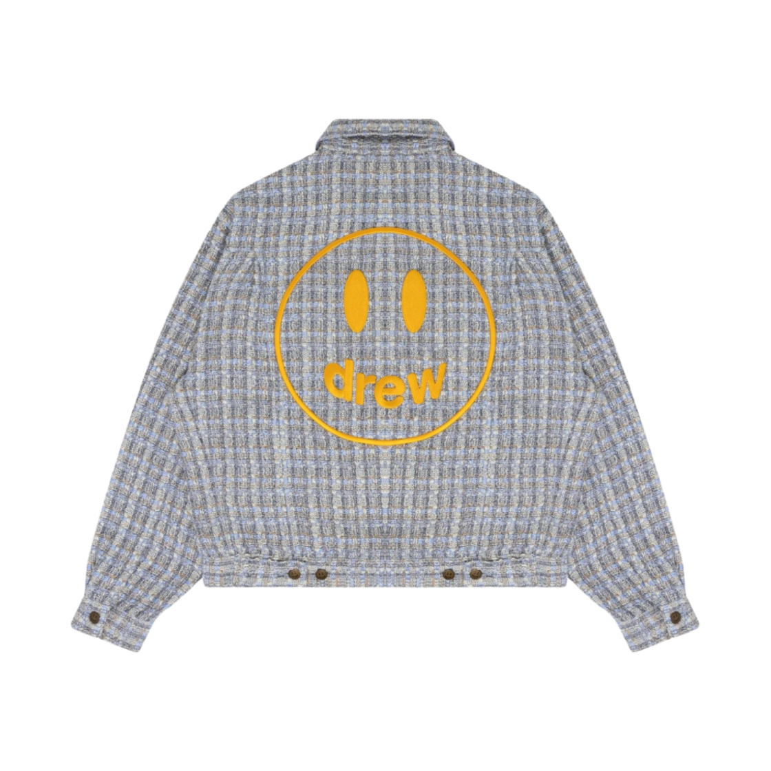 DH-B63621-BL Drew House Boucle Mascot Oversized Trucker Jacket Blue