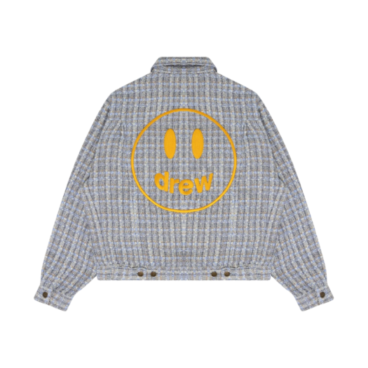 DH-B63621-BL Drew House Boucle Mascot Oversized Trucker Jacket Blue