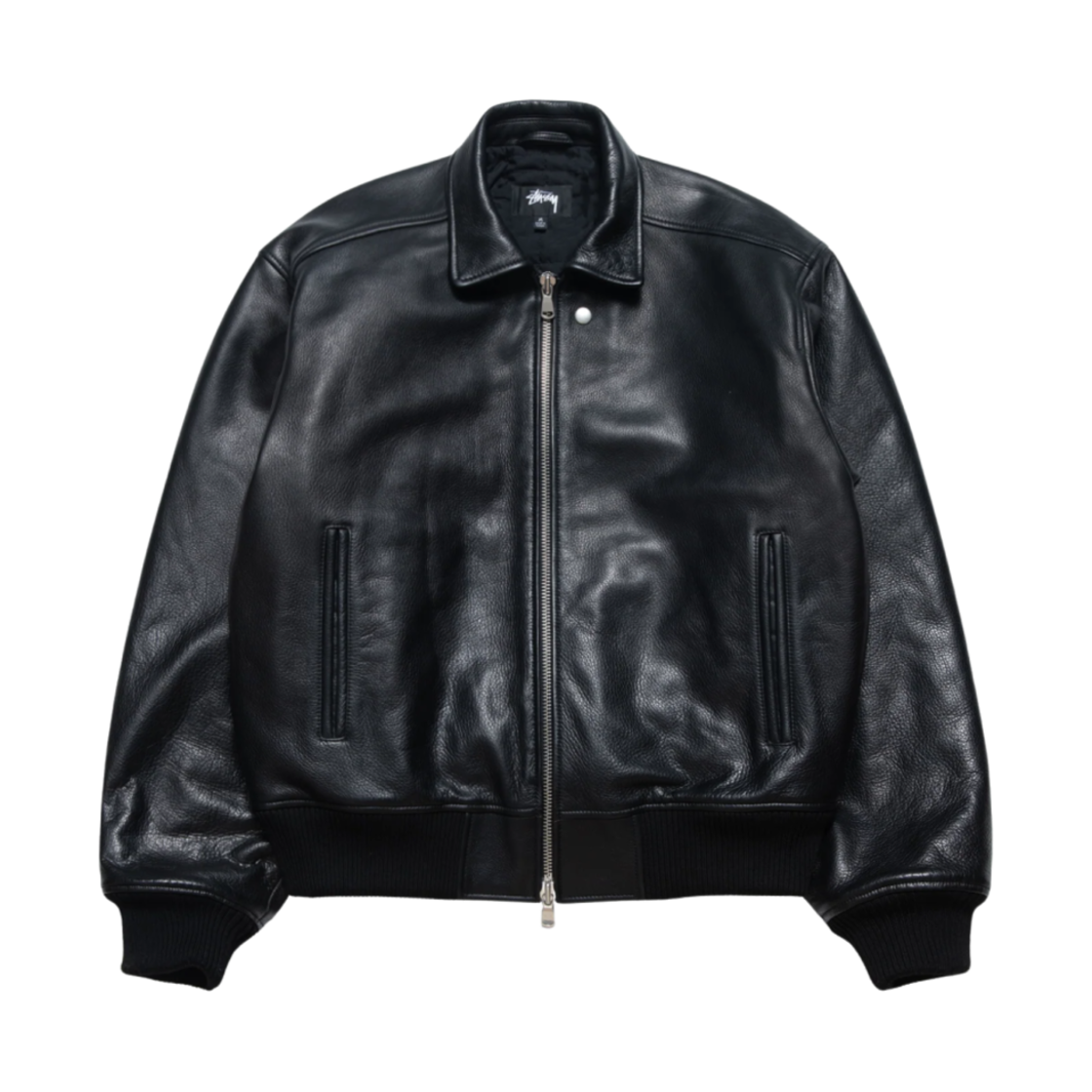 스투시 레더 플라이트 자켓 블랙(Stussy Leather Flight Jacket Black)