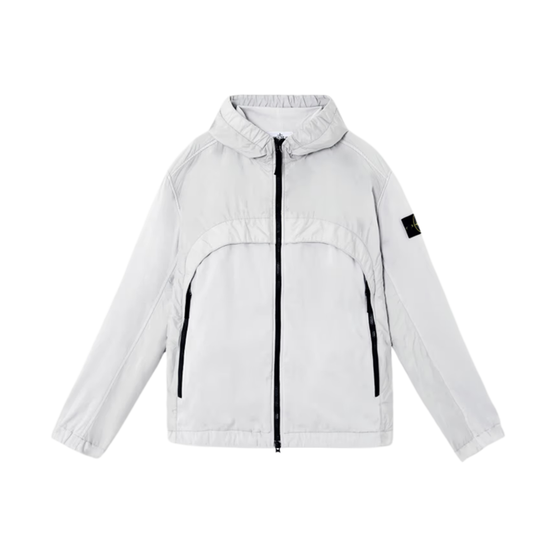 스톤 아일랜드 4100041 크링클랩스 R-NY 후드 자켓 펄 그레이 - 25SS(Stone Island 4100041 Crinkle Reps R-NY Hooded Jacket Pearl Grey - 25SS)