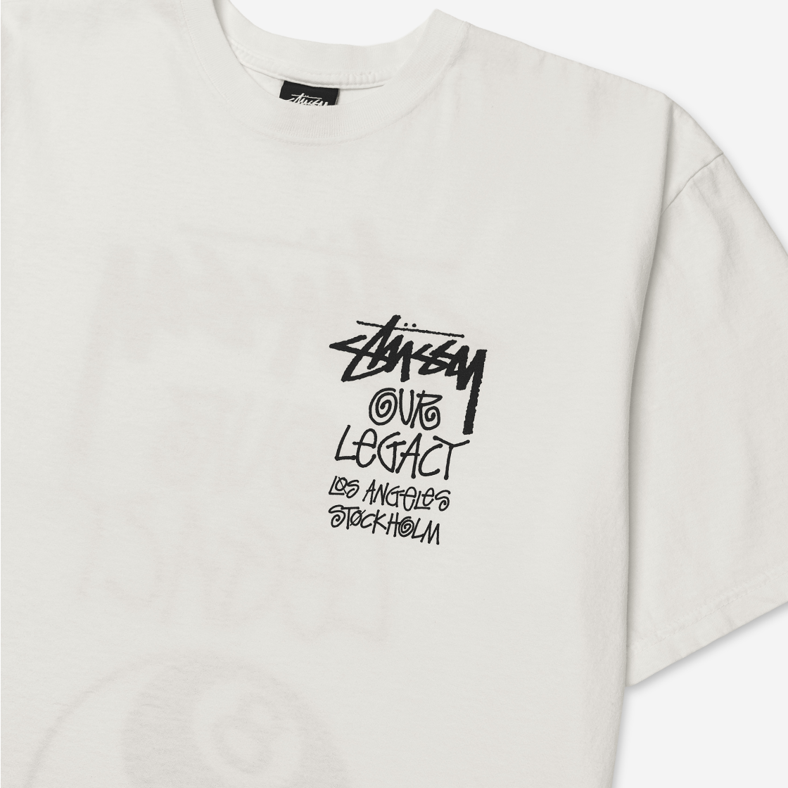 스투시 x 아워레가시 워크샵 8볼 피그먼트 다이드 음양 티셔츠