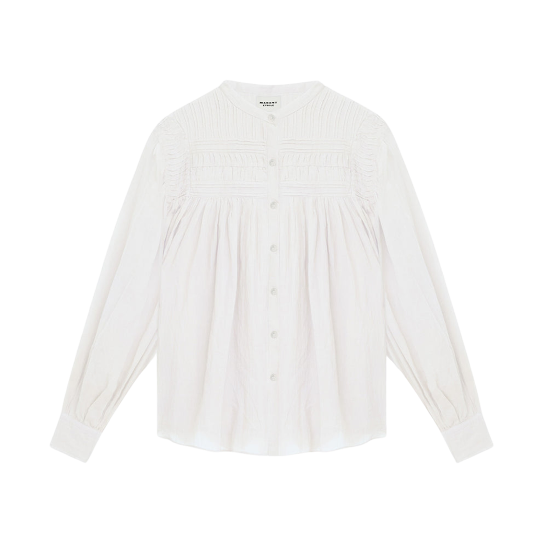 HT0002FC-B3J04E-20WH (W) Isabel Marant Plalia Cotton Voile Blouse White - 25SS