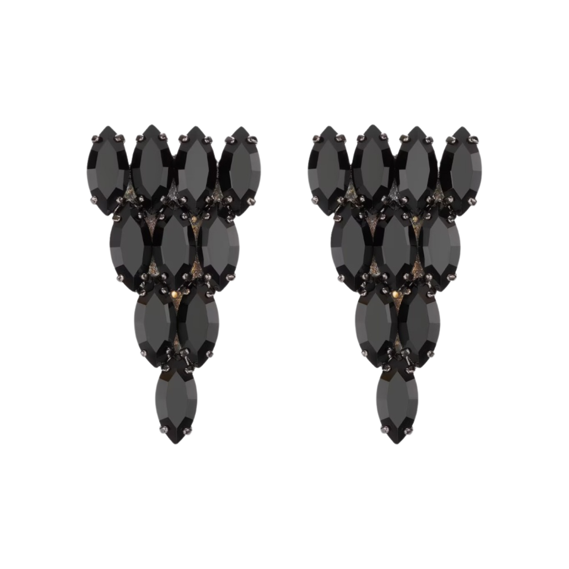 765839-J3F41-1038 (W) Gucci Geometric Shape Earring Ruthenium Toned Metal