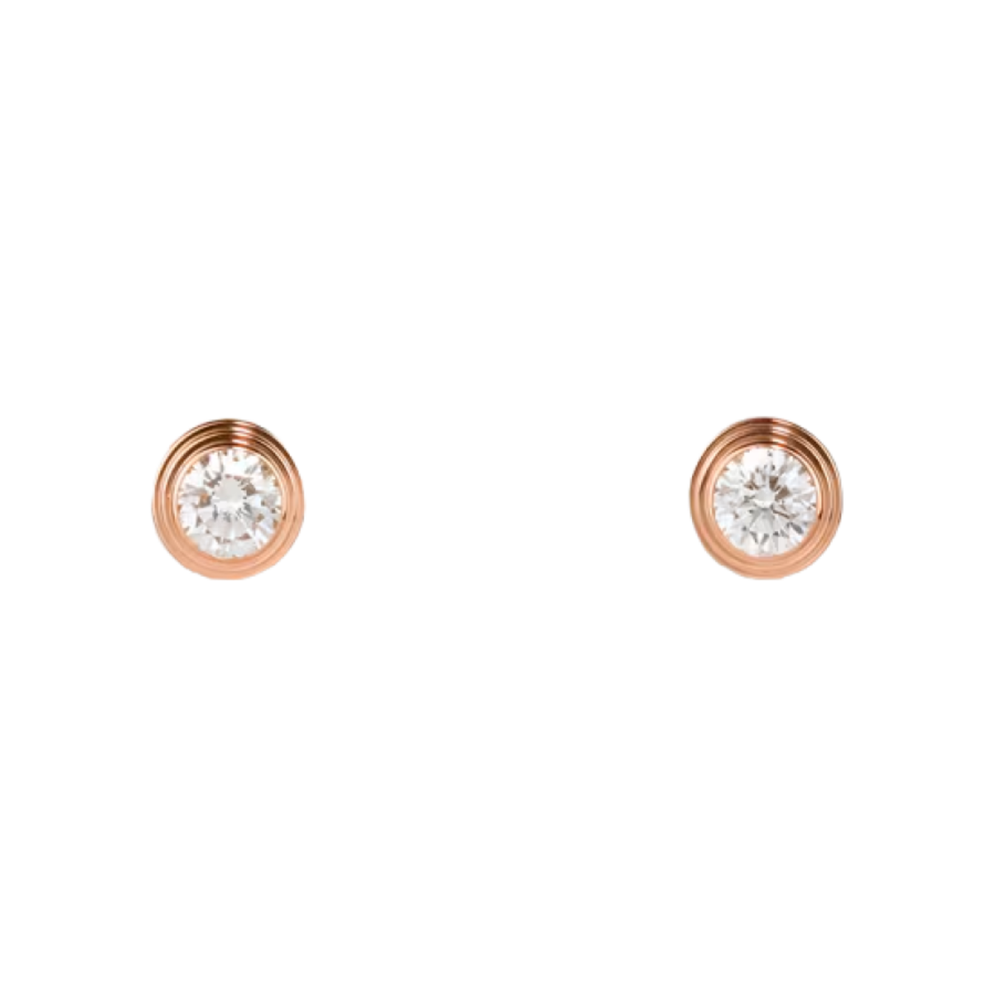 (W) 까르띠에 다무르 이어링 미디움 핑크 골드 다이아몬드((W) Cartier D'Amour Earrings Medium Pink Gold Diamond) - 1