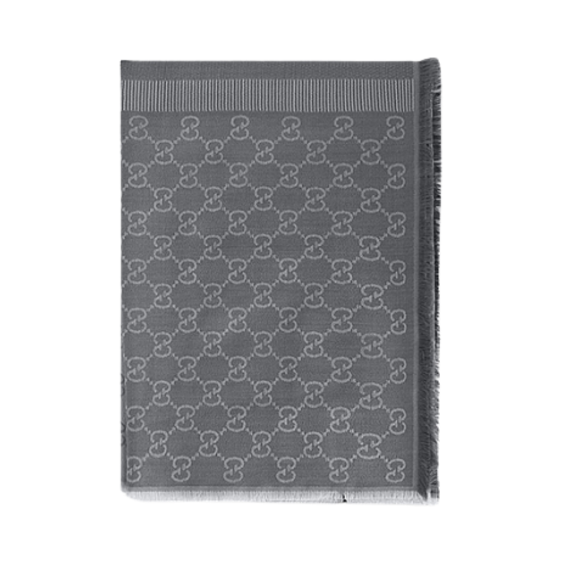 구찌 GG 울 실크 스카프 그래파이트 그레이(Gucci GG Wool Silk Scarf Graphite Grey) - 1