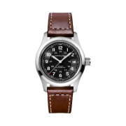 Hamilton Khaki Field Auto 38mm Cow Leather Brown Black
