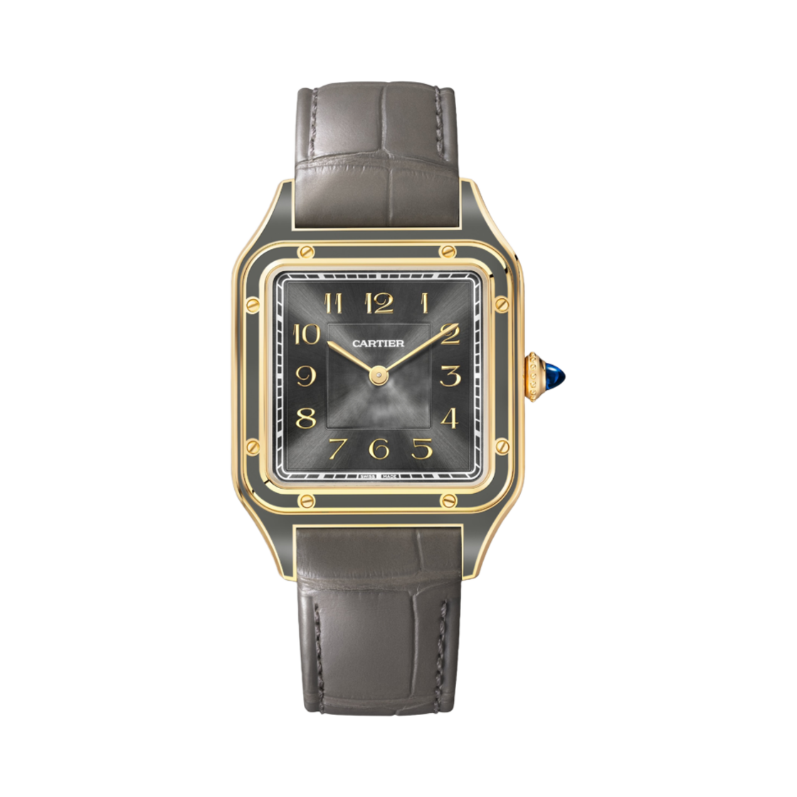 까르띠에 산토스-뒤몽 워치 라지 옐로우 골드 레더(Cartier Santos Dumont Watch Large Yellow Gold Leather) - 1
