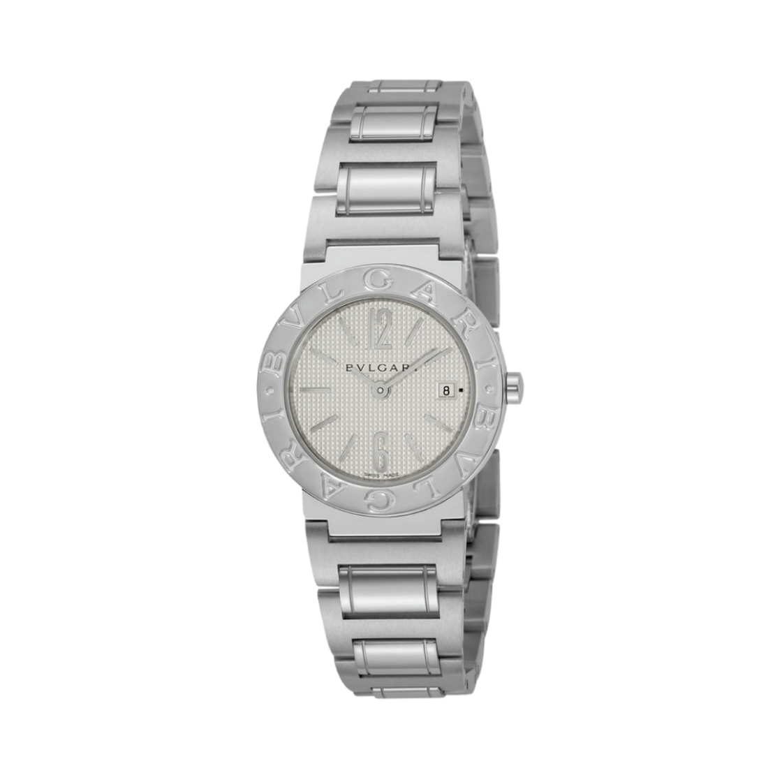 (W) 불가리 쿼츠 26mm 메탈 워치 스테인리스 스틸 화이트((W) Bulgari Quartz 26mm Metal Watch Stainless Steel White)