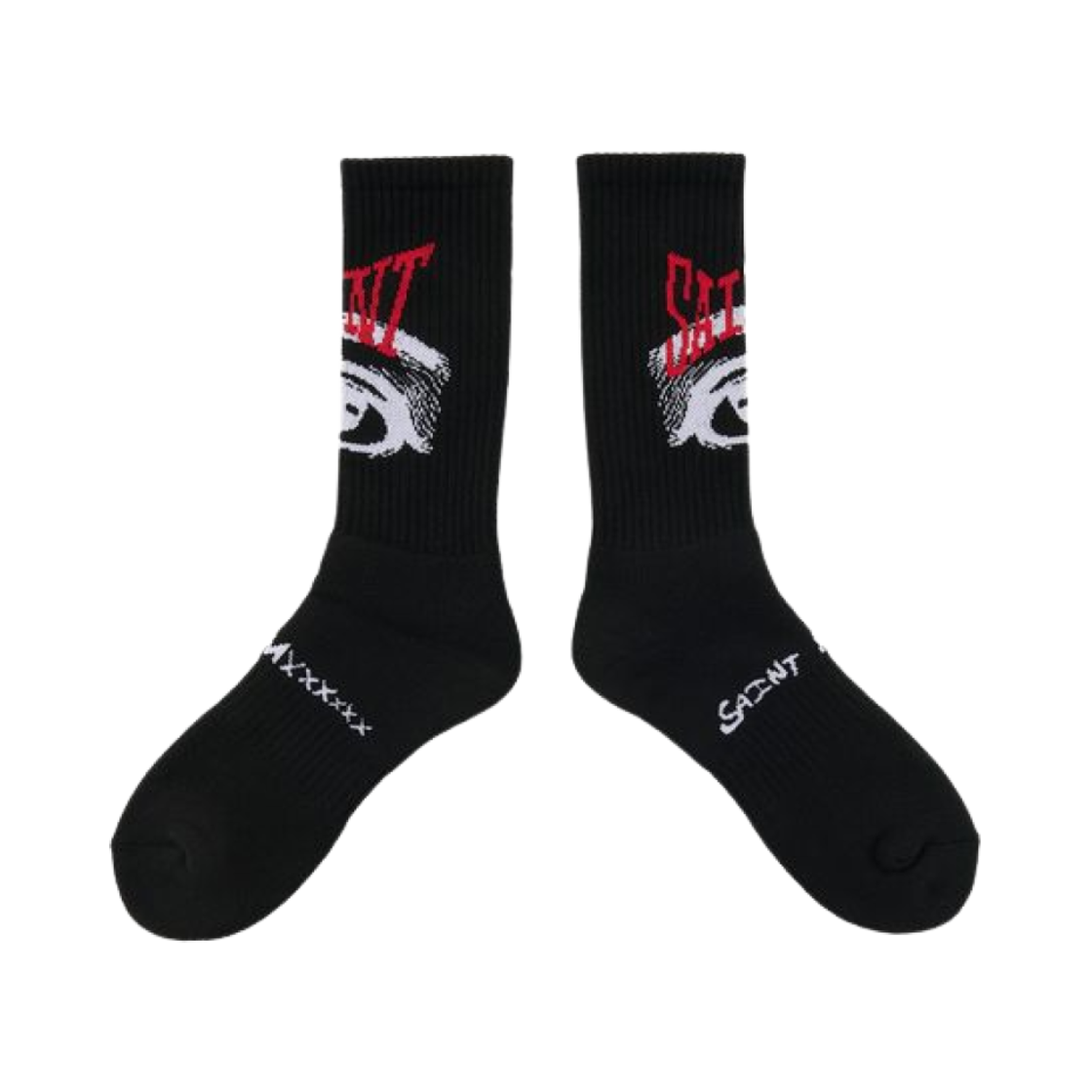HR8-0000-101 Saint Mxxxxxx Eyes Socks Black - 25SS