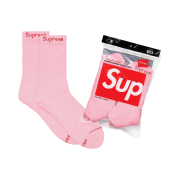 Supreme Hanes Crew Socks Pink (4 Pack)