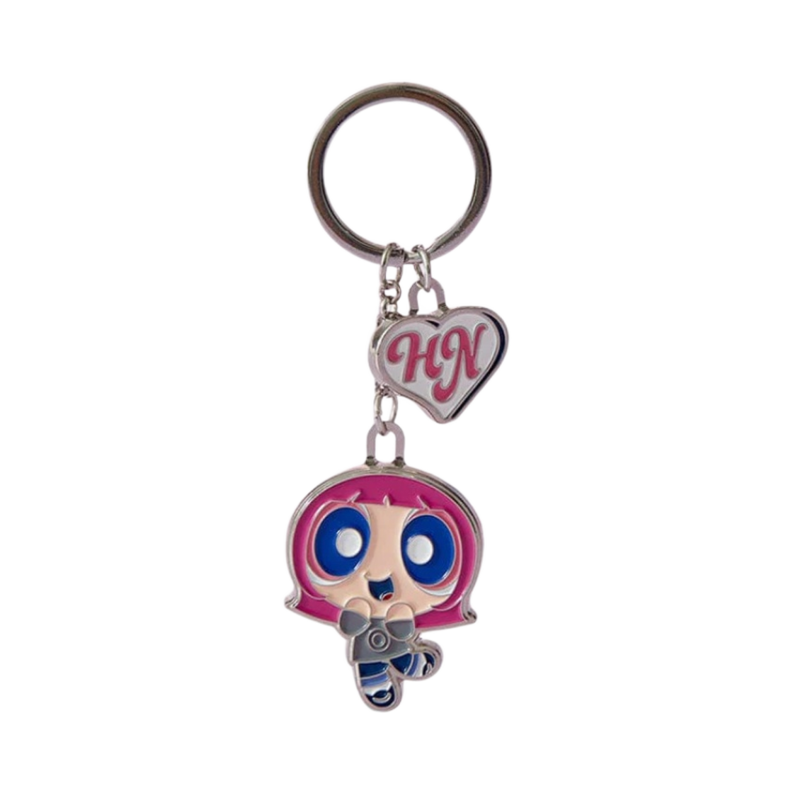 뉴진스 x 파워퍼프걸 메탈 키링 하니(NewJeans x The Power Puff Girls Metal Keyring Hanni)