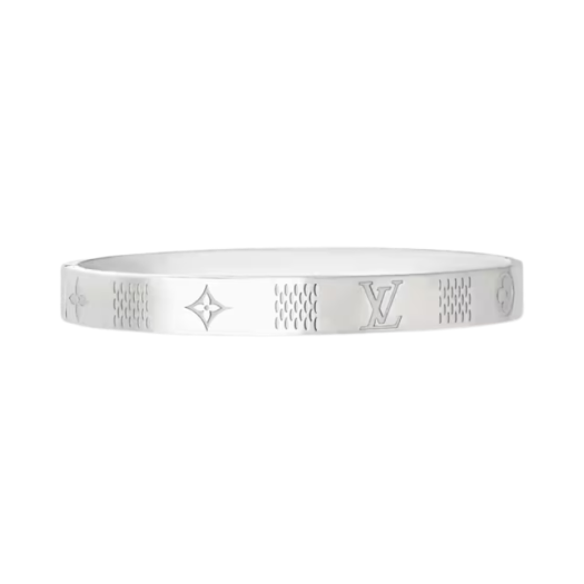 Louis Vuitton Damier Staples Bangle Silver