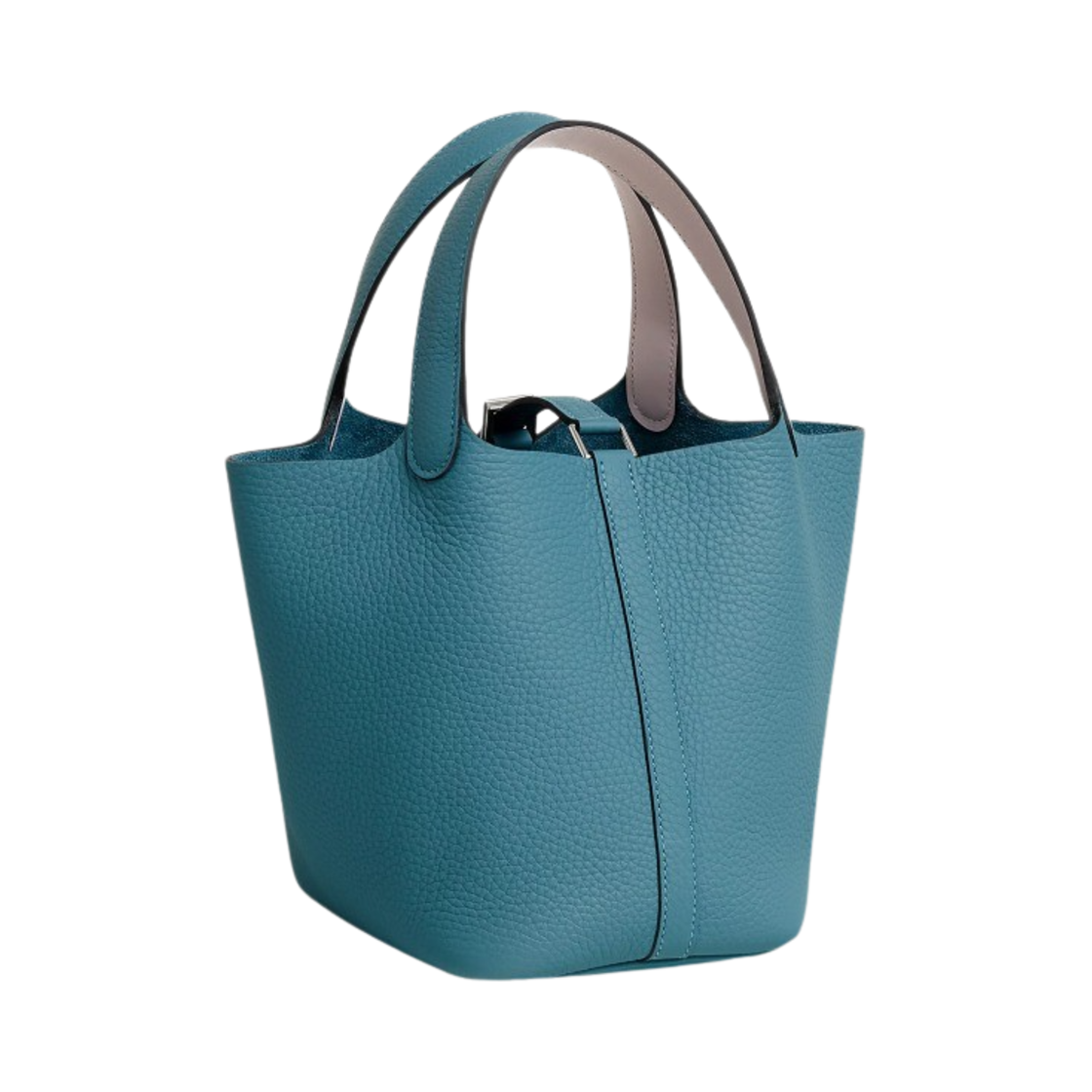 에르메스 피코탄 락 18 백 클레망스 스위프트 & 팔라듐 하드웨어 뉴 블루 진 모브 빨(Hermes Picotin Lock 18 Bag Clemence Swift & Palladium New Bleu Jean Mauve Pale) - 3