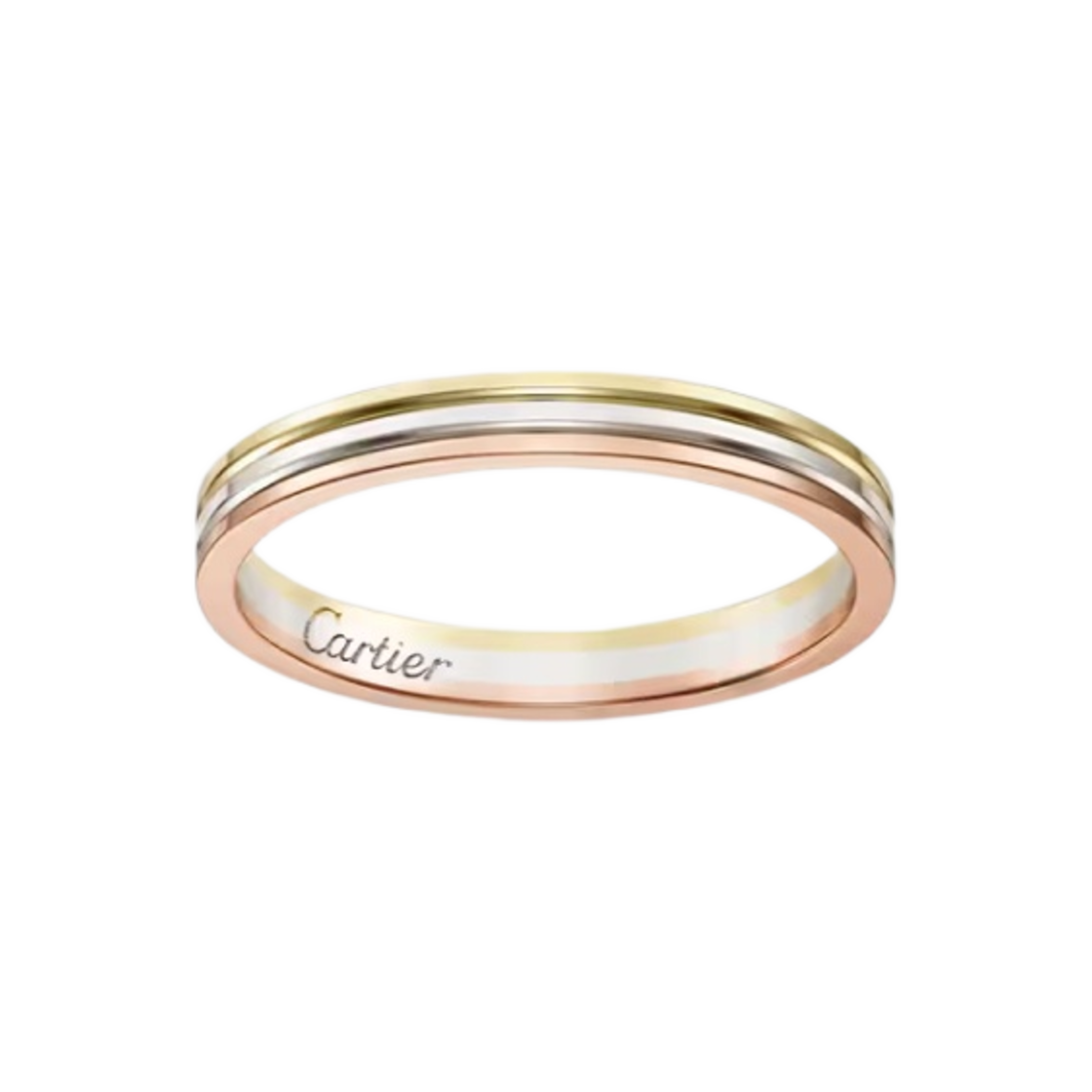 B4209900 Cartier Vendome Louis Cartier Wedding Band Pink Gold White Gold Yellow Gold