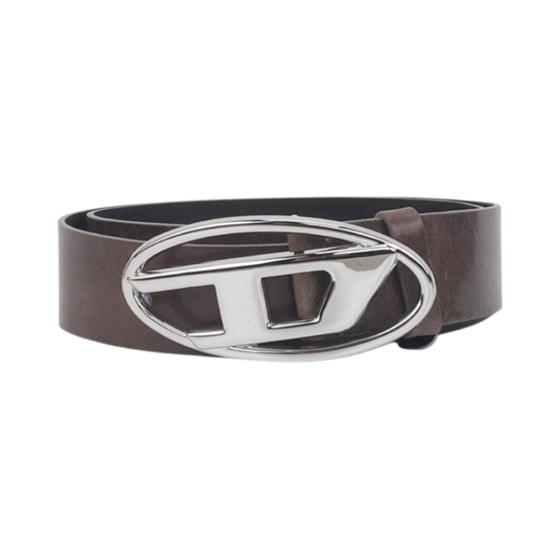 디젤 B-1DR-W 벨트 D 로고 버클 브라운