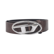 Diesel B-1DR-W Belt D Logo Buckle Brown