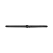 (W) Saint Laurent Cassandre Thin Belt with Square Buckle in Smooth Leather Belt Black
