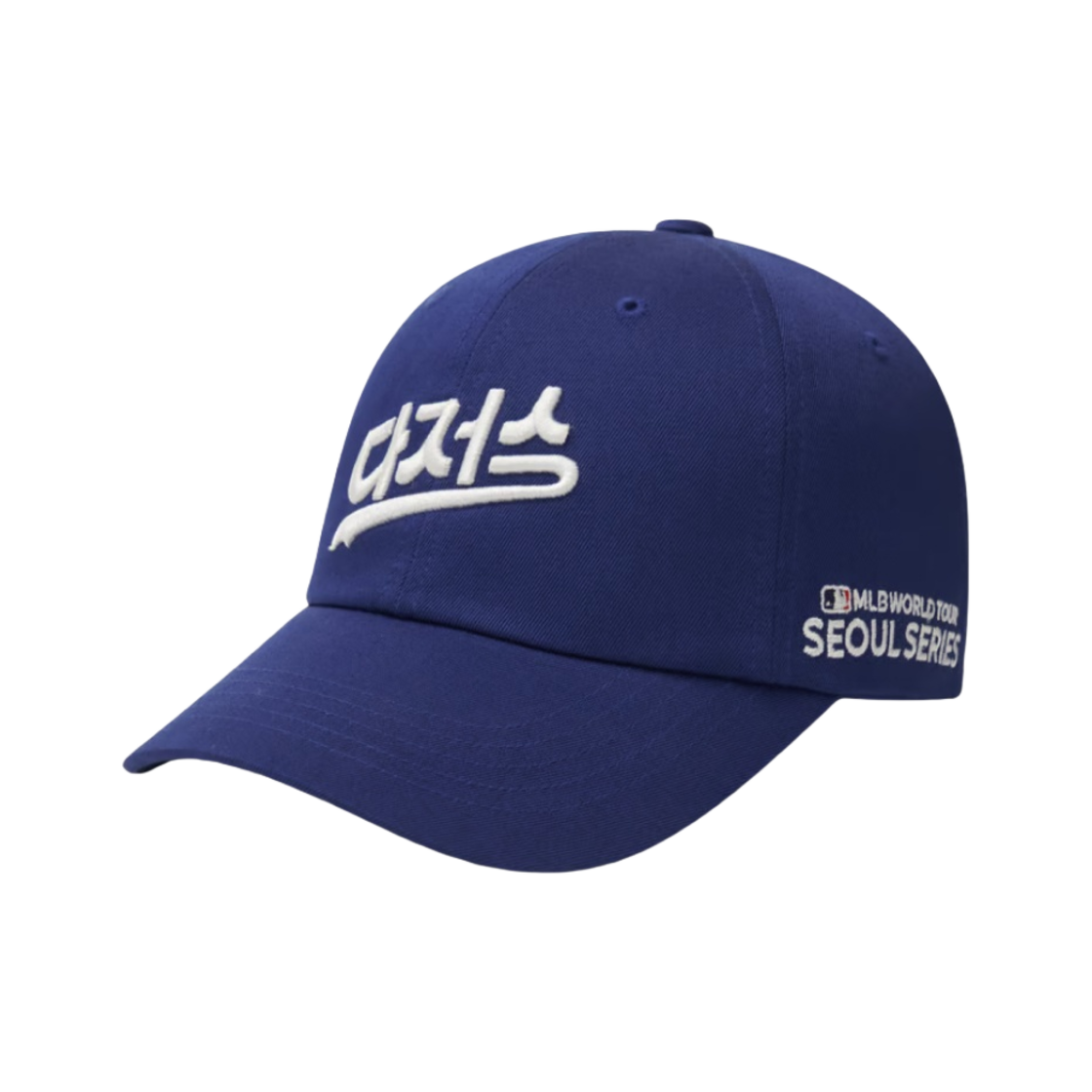MLB 서울 시리즈 한글 로고 언스트럭쳐 볼캡 LA 다저스 로얄 블루(MLB Seoul Series Hangul Logo Unstructured Ball Cap LA Dodgers Royal Blue)