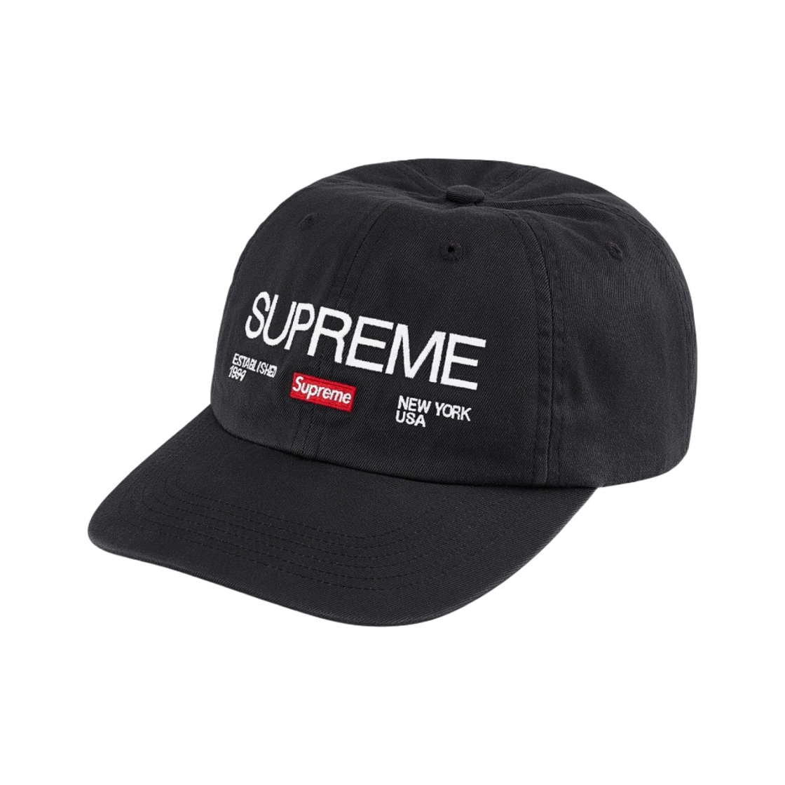 슈프림 Est. 1994 6-패널 캡 블랙 - 21FW