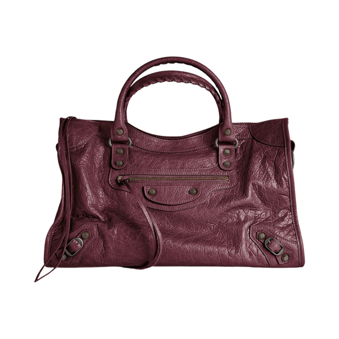 8230582ABEK6034 Balenciaga Le City Medium Bag Dark Burgundy