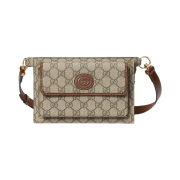 Gucci GG Belt Bag with Interlocking G Beige Ebony Supreme