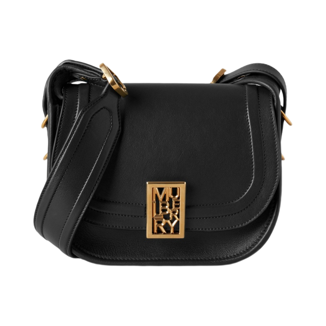 RL7178-657A100 Mulberry Silky Calf Small Sadie Satchel Black