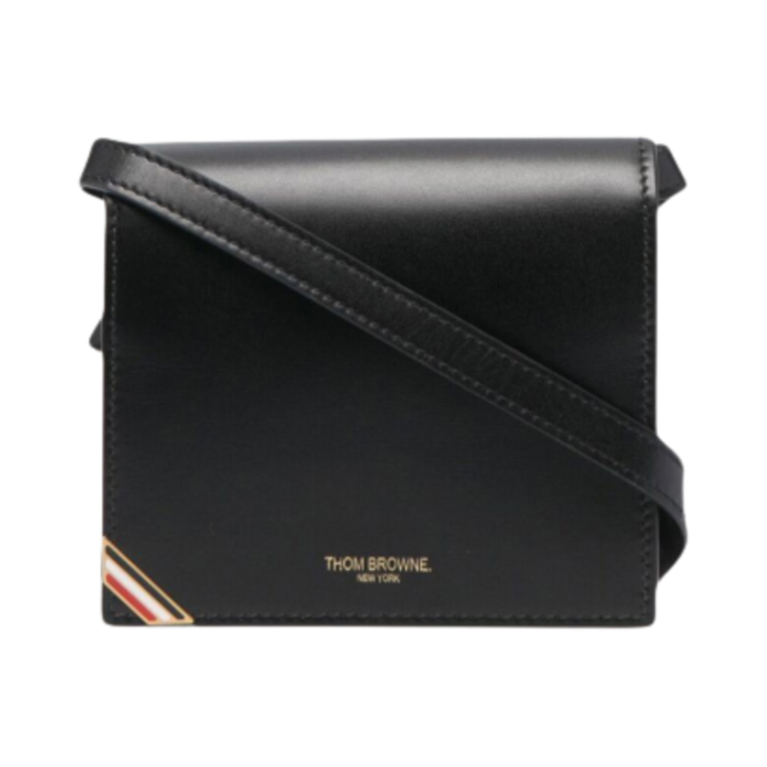 톰브라운 에나멜 카드 홀더 크로스바디백 블랙(Thom Browne Enamel Card Holder Crossbody Bag Black)