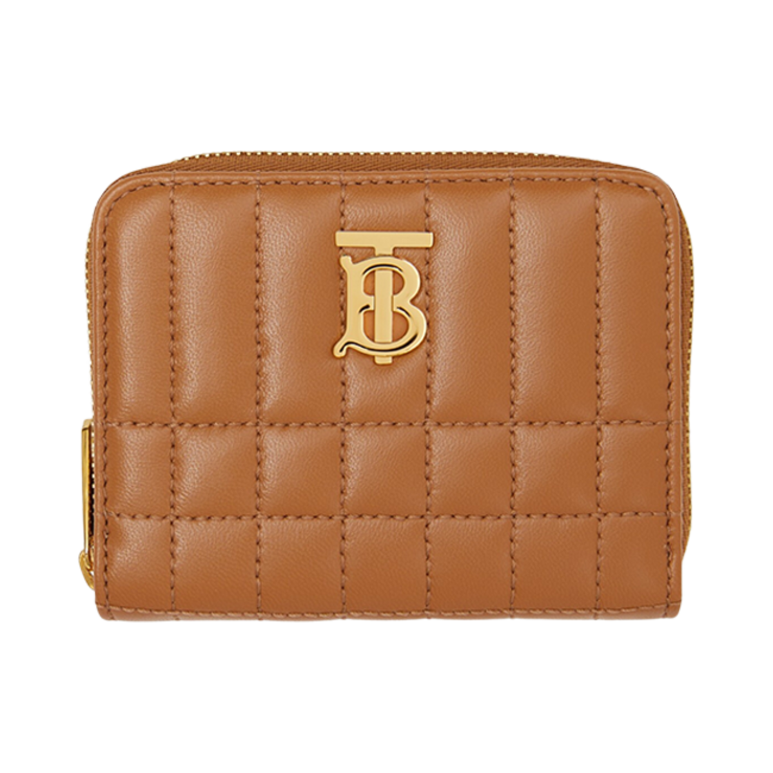 버버리 퀼티드 레더 롤라 지퍼 지갑 메이플 브라운(Burberry Quilted Leather Lola Zip Wallet Maple Brown) - 1