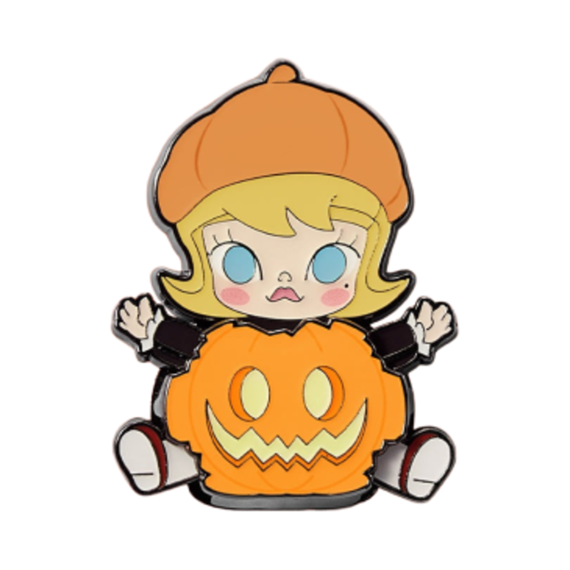 - Pop Mart Halloween Party Series Pumpkin Magnet Badge Molly