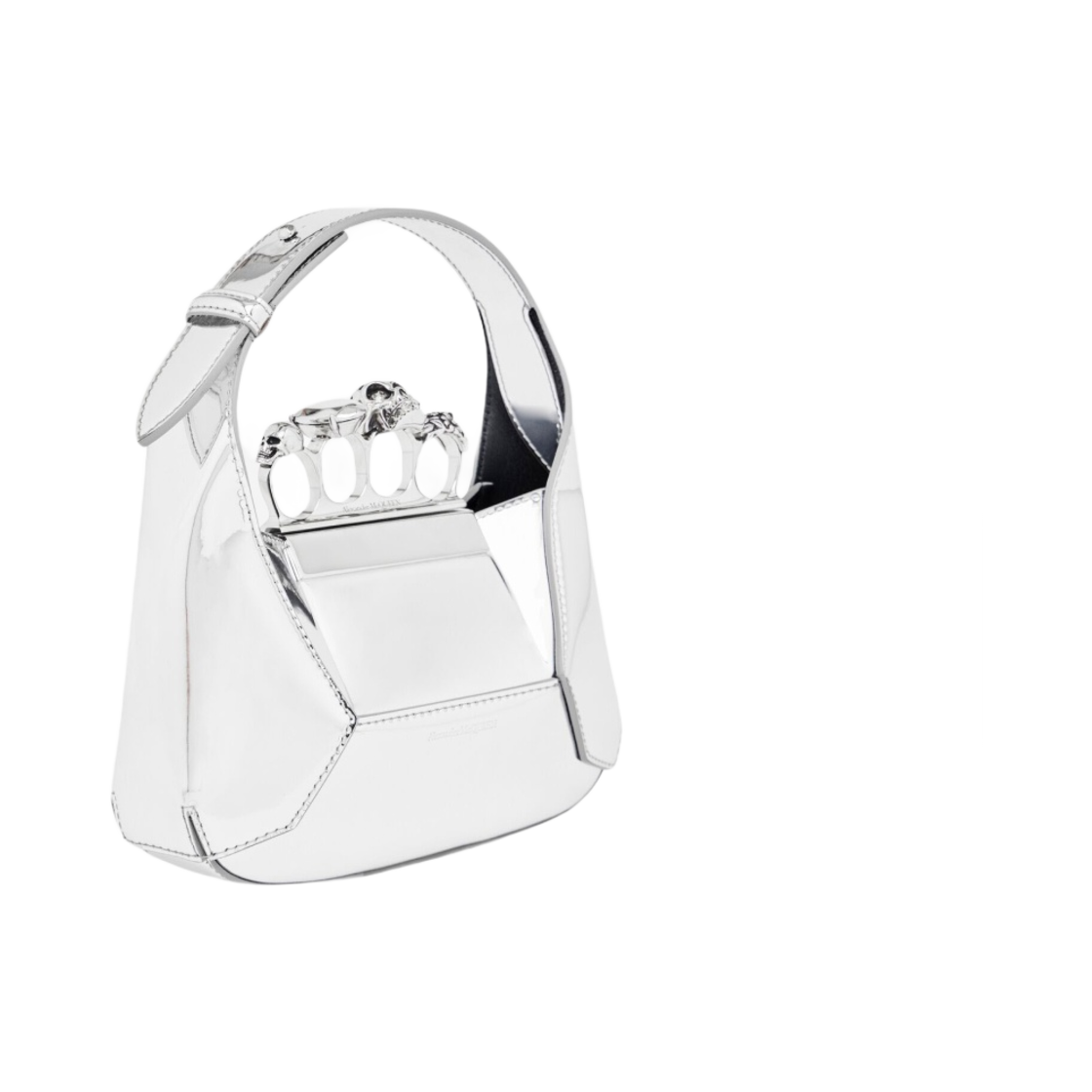 알렉산더 맥퀸 미니 쥬얼 호보백 실버(Alexander McQueen Mini Jewelled Hobo Bag Silver) - 3