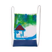 The Museum Visitor Painting Art Printed Dust Bag 03 Blue