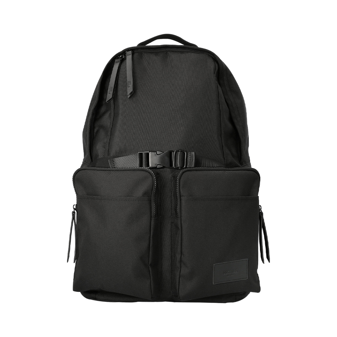 SBP001-101 SSRL Dual Pocket Backpack Black
