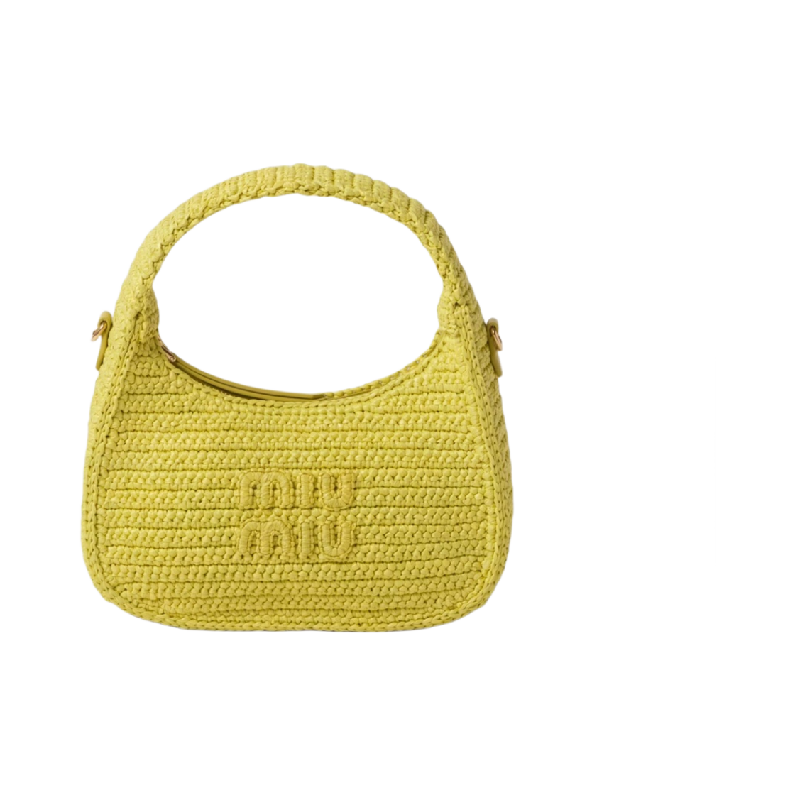 미우 미우 완더 크로셰 호보백 시트론 옐로우(Miu Miu Wander Crochet Hobo bag Citron Yellow) - 1
