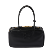Miu Miu Beau Leather Top Handle Bag Black