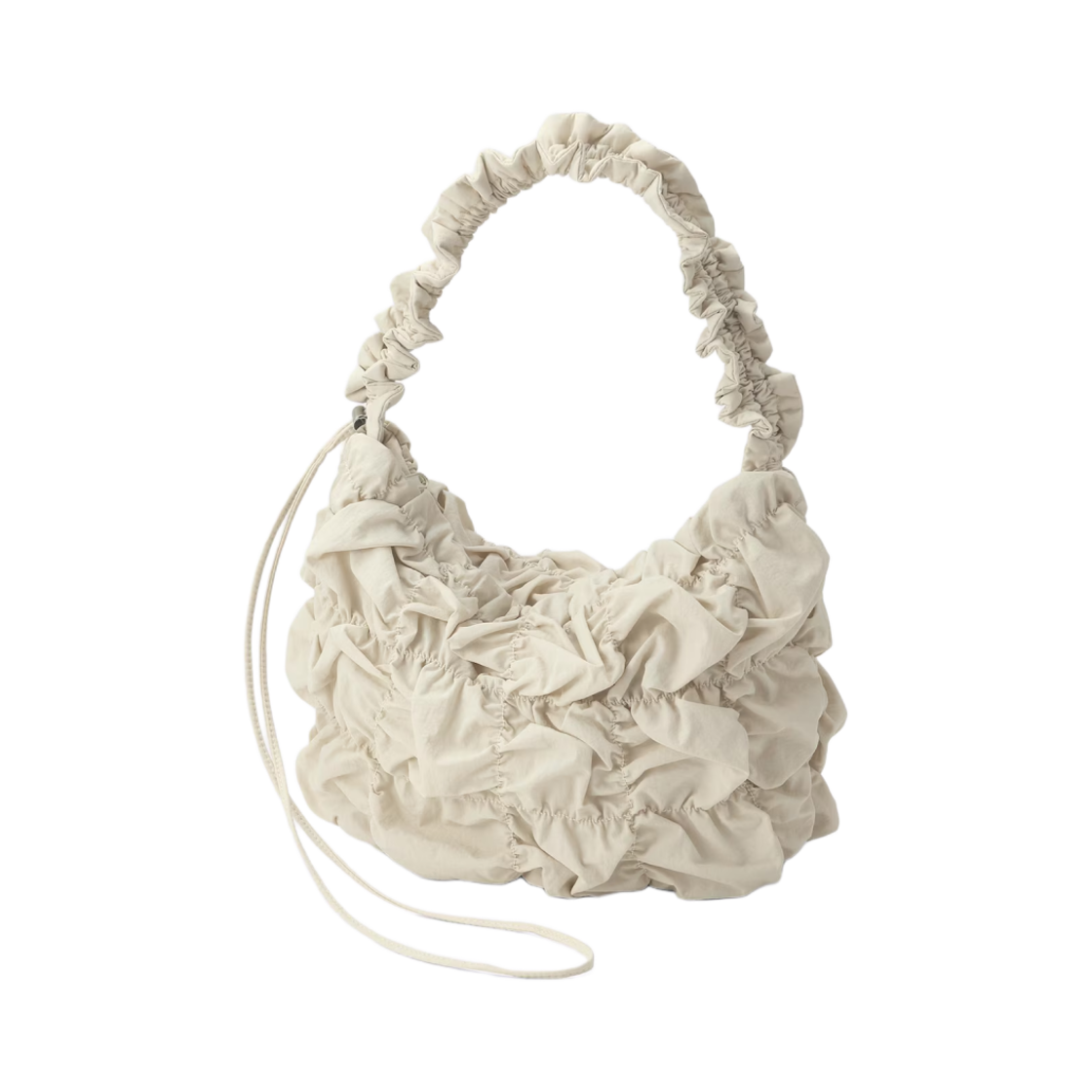 355936-30 GU Gathered Shoulder Bag Natural