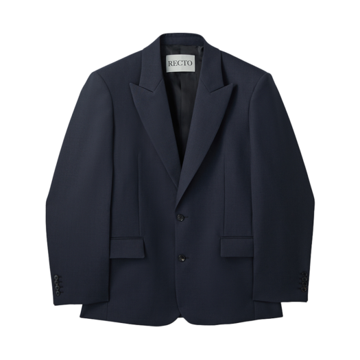RM25SWJK003VA Recto Structure Wool Tailored Jacket Vintage Navy