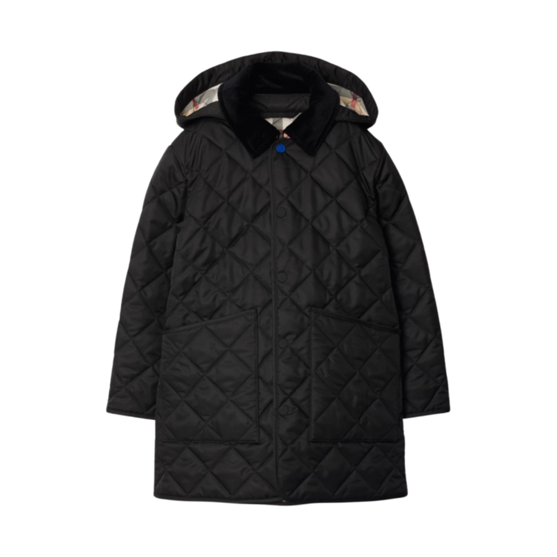 8092531 (Kids) Burberry Quilted Coat Black