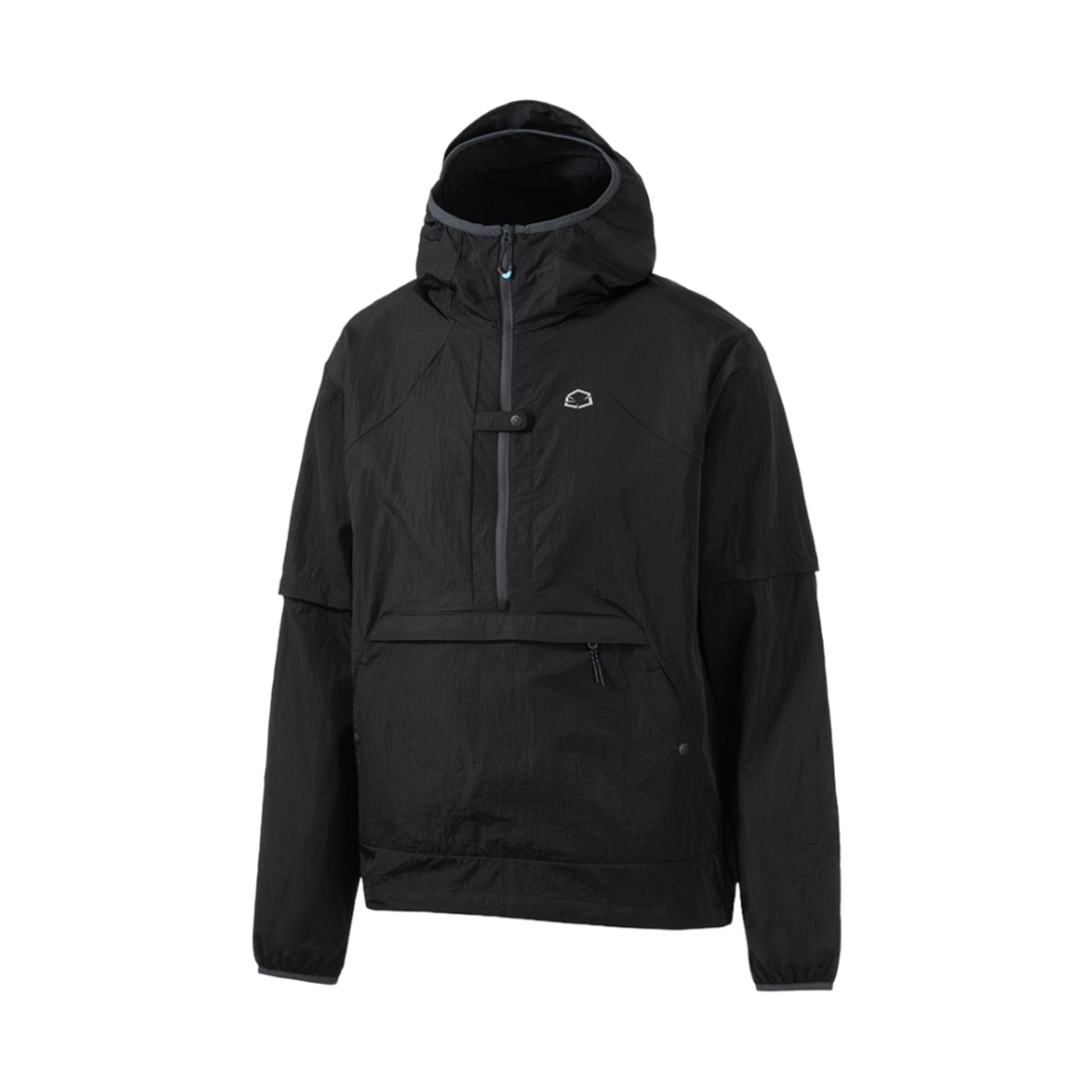 ZU1JKS2503BLK Zerogram Mitchell Airshield LT Detach. Hoody Anorak Black