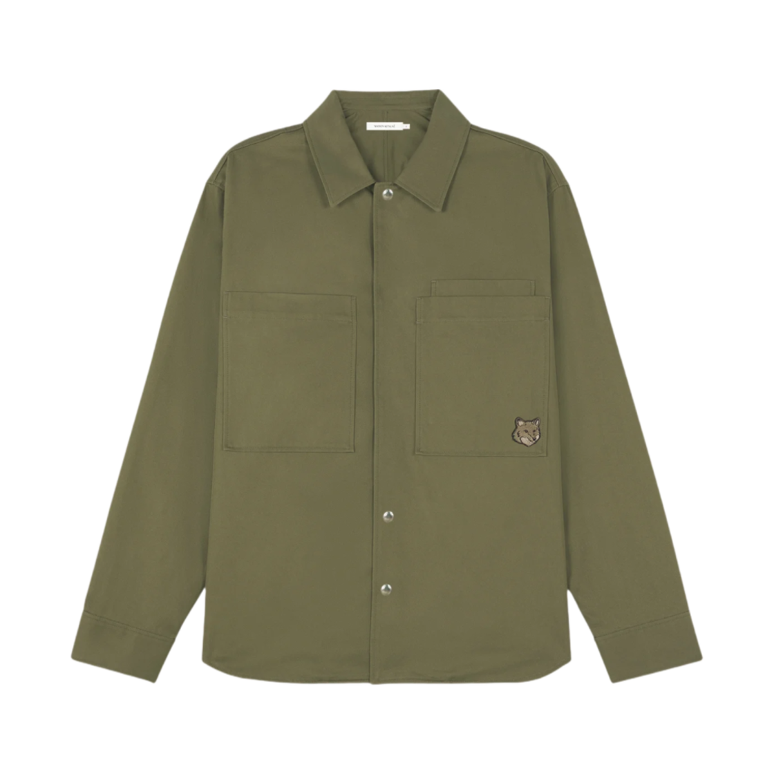 MM02113WQ0069-P384 Maison Kitsune Padded Overshirt Military Green