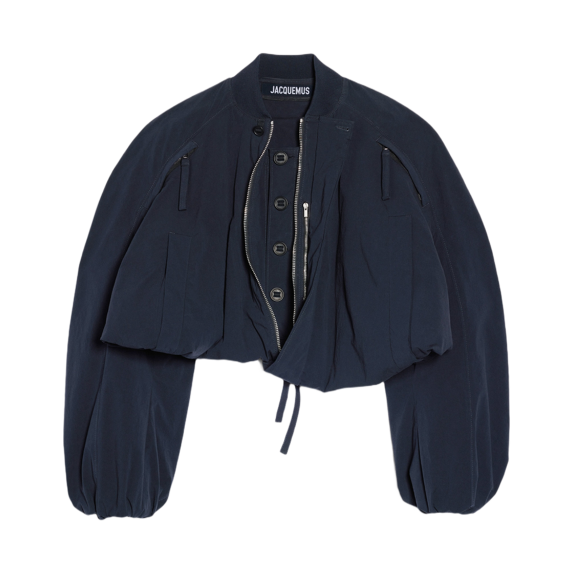 (W) 자크뮈스 르 봄버 바이아 버블 봄버 다크 네이비((W) Jacquemus Le Bomber Bahia Bubble Bomber Dark Navy)